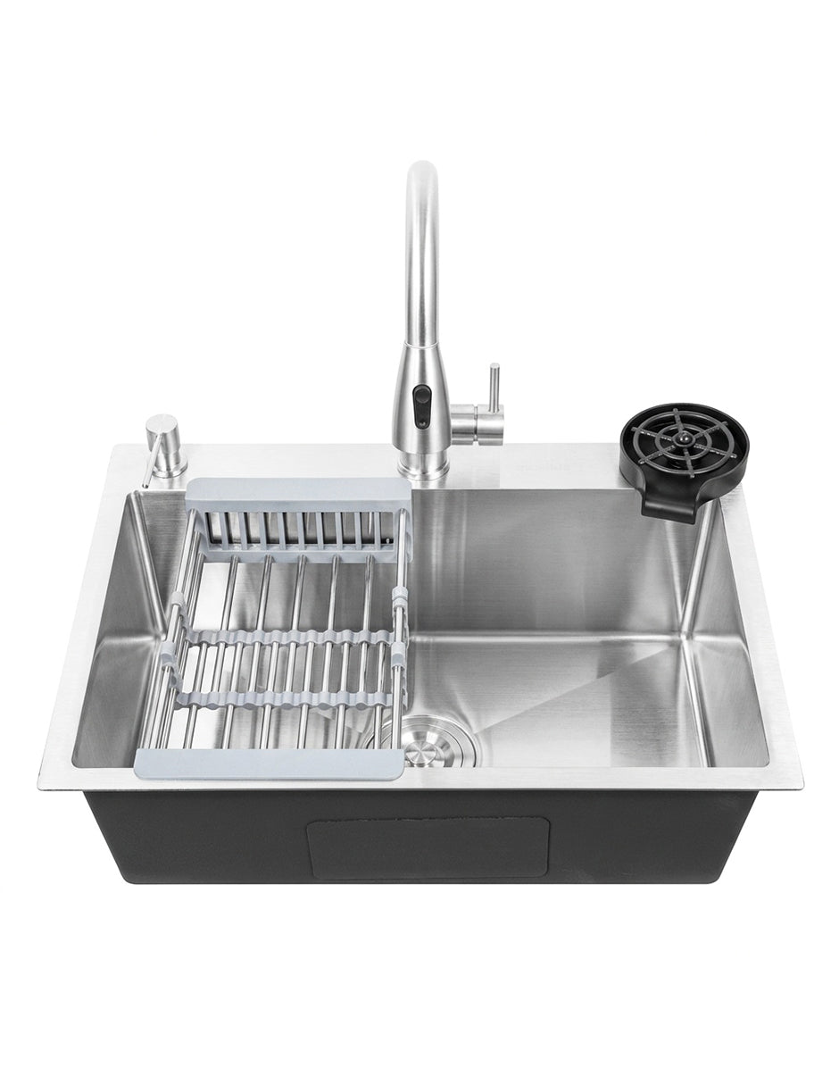 Tarja para Cocina 60 x 46 cm Maxims de Acero Inoxidable Satinado con Accesorios